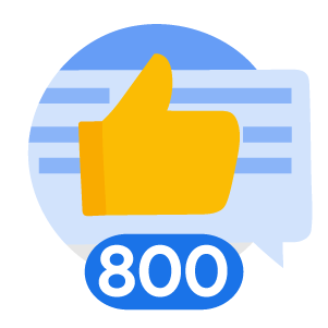 Likes Received 800