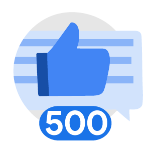 Likes Given 500